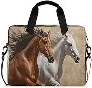 Quteprint Animal Horse Art Painting 15.6 Inch Laptop Bag Briefcase for Business, Water-Resistant Computer Bag Fits 14-16 Inch Notebook for Men Women, Office Travel Work Backpack, Multi, 40x7.5x30cm