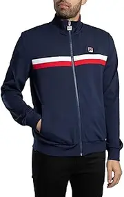 [FILA] Men's Jason Colour Block Track Jacket, Navy/Red/White