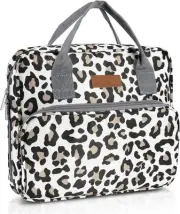 Leopard Bible Handbag Large Capacity Tote Bag for KJV NIV Scriptures and More