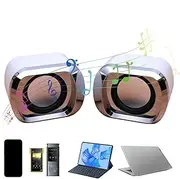 Small Computer Soundbar - Portable Multimedia Speaker,Clear Sound Quality Multimedia Versatility Desktop USB Speakers