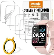Screen Protector Compatible with IDW19 1.8” MILOUZ aeac KALINCO Quican Hoowel Veryfit Smart Watch, Soft TPU, 6-pack, Bubble Self-healing