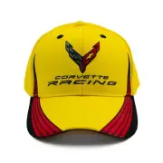 Chevrolet Corvette C8 Racing Yellow Hat - Red Stripe - Ships in a Box