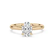 Celebration 18ct Yellow Gold Oval Cut 1.5 Carat tw Certified Lab Grown Diamond Ring