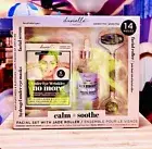 Facial Set with Jade Roller Under Eye Masks Tea Tree Facial Serum