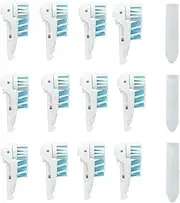 Sensitive Replacement Toothbrush Heads Refill Compatible with Oral-B Cross Action Power 3733 4732, Clean Rotating Powerhead and Crisscross Bristles (White)