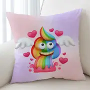 Rainbow Poo Cushion Cover