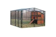 Flyline Guardian Pine Chicken Coop Cage with Walk In Pen Run