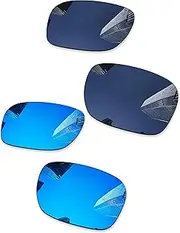 [Combine8] Combime 8 Premium Polarized Mirror Replacement Lenses for Oakley Fuel Cell OO9096 Sunglasses - Black Chrome Mirror+Blue Mirror