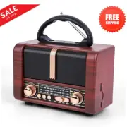 Retro Portable Radio AM FM SW 3 Band,USB Charging, Shortwave Radio with Bluet...