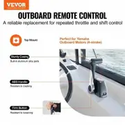 Boat Throttle Control, 704-48205-P1 Top-Mounted Outboard Remote Control Box for Yamaha 4-Stroke, Marine Throttle Control Box with Power Trim Switch and 4.6 ft Harness with 5 Pin Connector