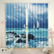 Tenderness Reef Sky 3D Curtain Blockout Photo Printing Curtains Drape Fabric