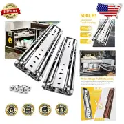 24-Inch Full Extension Heavy Load Drawer Slides - Locking Side Mount Rails