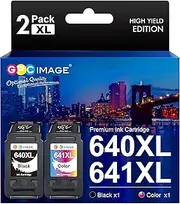GPC Image Remanufactured 640 XL 641 XL Ink Cartridges Replacement for 640XL 641XL Combo Pack PG640xl Black CL641xl Color Works for Pixma MG3660 TS5160 MG2160 MG2260 (1 Black 1 Color)