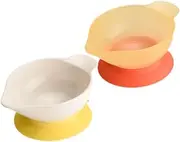 Baluue 2 Pack Baby Food Suction Bowl Toddler Bowls Anti-fall Feeding Bowl for Baby Elderly Small Bowls Suction Base Easy to Clean Pp Silicone Materials