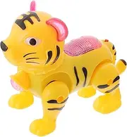 BRIGHTFUFU Electric Musical Tiger for Pulling Plaything with Light Projection for Year Tiger Celebrations and Early Learning Fun Random Color