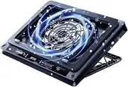aptop Cooling Tray Giant Turbine Air Pressure Type Notebook Cooling Pad Air Pressure Type Base Mute Fan Cooling Bracket Cooling Gaming Notebook Laptop Cooler(No RGB Version)
