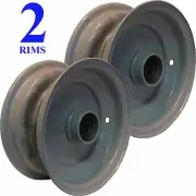 TWO 8" 8x3.75 RIM WHEEL center shaft free rolling high speed trailer Implement