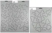 2 Quilting Stencils Large 11" & Heart Stipple Quilt 7.5" Patterns Templates Set