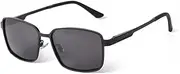 [HDUBFY] Polarized Men Sunglasses Rectangle Metal Frame Driving Outdoor Shades Sun Glasses Male UV400