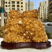 41.73LB Natural Rare Citrine cluster mineral specimen quartz crystal healing