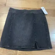 NWT Abercrombie Kids Girls Pull On Jeans Black Skirt Size 13/14
