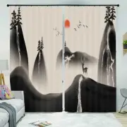 Antelope Gazes From Afar 3D Blockout Photo Print Curtain Fabric Curtains Window