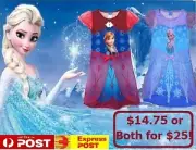 *SALE* DISNEY FROZEN DRESS Elsa Anna FANCY DRESS UP COSTUME or NIGHTIE *REDUCED