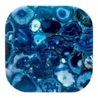 18" Blue Agate Table Top Natural stones Handmade Work Home Office Decor