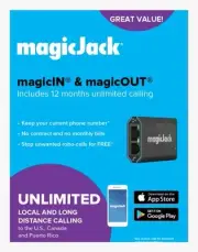 VOIP Phone Adapter - Unlimited Calls to US & Canada, No Monthly Bill, Portabl...