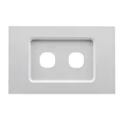 Clipsal Saturn Zen Grid and Plate 2 Gang Zen White Less Mech - Z4032VH-ZW