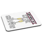 Happy Mother's Day Prosecco Connoisseur PC Computer Mouse Mat Pad Mum Funny