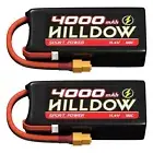 11.4V 3S Lipo Battery 4000mAh 100C Shorty Battery with XT60 Connector for Roc...