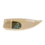 G.E.T. 136-TD Traditional Melamine 10 oz. 10.5" x 4.75" Boat Plate - 1 Doz