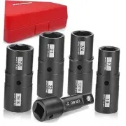 5 PCS 1/2" Drive Impact Socket Set, Flip Socket Set with 5PCS Flip Socket Set