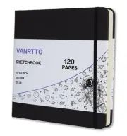 Hardcover Square Sketch Book, 120lb/200GSM Sketchbook Thick Drawing Paper for...