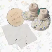 Baby Shower Gift Set Newborn Peter Alexander Booties Face Washers Boy Girl