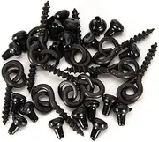 Hook Stops Carp Stopper Copper Swivels Bait Screws with Oval Rings Kit Hanging Fishing Tool Replaceable Terminal Tackle Black