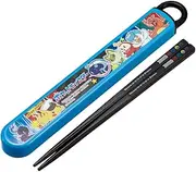 Skater ABS2AMAG-A Bento Chopsticks Case Set, 6.5 inches (16.5 cm), Antibacterial Treatment, Pokemon 24, Pokemon, Easy to Open Slide Type, Made in Japan