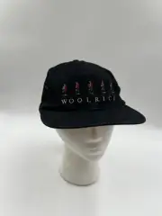 Woolrich Men Black Fly Fishing Cotton Stretch Fit Baseball Hat Size L/XL
