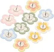 jojofuny 30Pcs Embroidered Flower Shaped Thumb Tacks Multi Functional Decorative Push Pins for Cork Board Maps Posters and Home Decor and Easy to Store