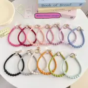 Easy to Install Colorful Soft Big Pearl Phone Lanyard Strap for iPhone 15/15 Pro
