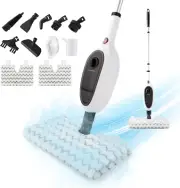 Steam Mop with Attachments,Unique Double-Sided Flip Design - 260°F/126°C High Te