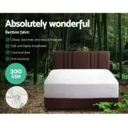 Giselle Bedding Mattress Protector Bamboo 300gsm 100% Water-Resistant Single