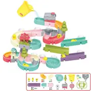 Nevenka 62Pcs Bath Toy for Kids Ages 4-8 Wall Bathtub Water Polo Slide Detachable Shower Gift