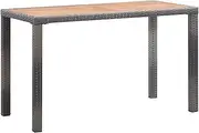 Garden Outdoor Table - Acacia Wood Top, Patio, Dining, Foldable, Brown, and Portable - 123x60x74 cm