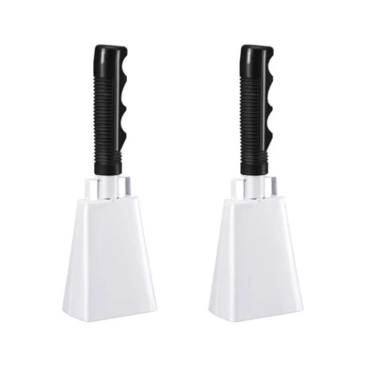 2pcs Cow Bells with Handle Cowbells Cheering Loudly Noise Makers Hand Bells