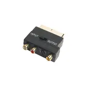 PRO2 PA4220 Scart Plug To RCA & S-Video Sockets - Scart Video Adaptor Input Output Mode Switch