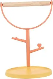 Totority Parrot Bird Perch Stand with Stable Base Easy Assembly Training Rack for Budgies Cockatiels and Other Birds for Desk Floor Cage Use Bite Resistant Design