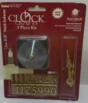 Walnut Hollow Clock 3 Piece Kit For 10mm (3/8in) Surfaces NOS