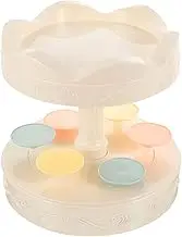 KOMBIUDA Rotary Dessert Machine Sushi Serving Plate Cupcake Stand Tower Auto Rotating Sushi Display Holder Train Table Turntable Rotating Sushi Holder Carousel Paper Cup To Rotate Plastic